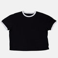 Cropped Ringer T-Shirt - Black/White
