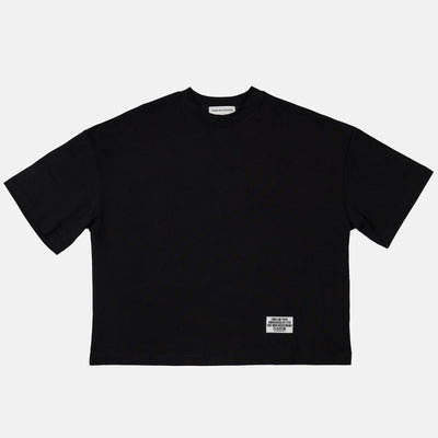 Cropped Boxy T-Shirt - Black