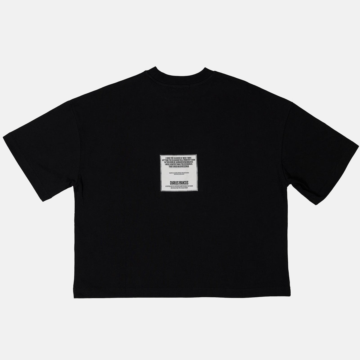 Cropped Boxy T-Shirt in Black, back