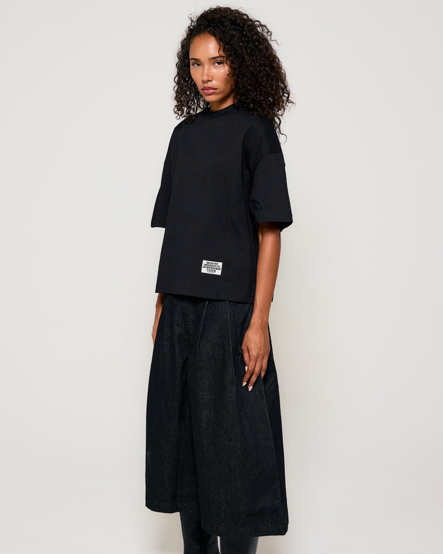 Cropped Boxy T-Shirt - Black